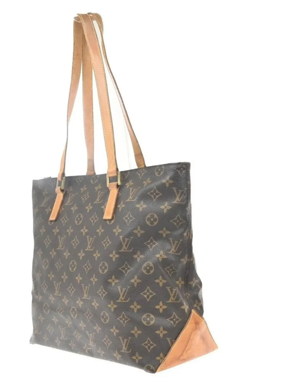 LOUIS VUITTON Cabas Mezzo Shoulder Bag Monogram Leather Brown M51151 82MA440